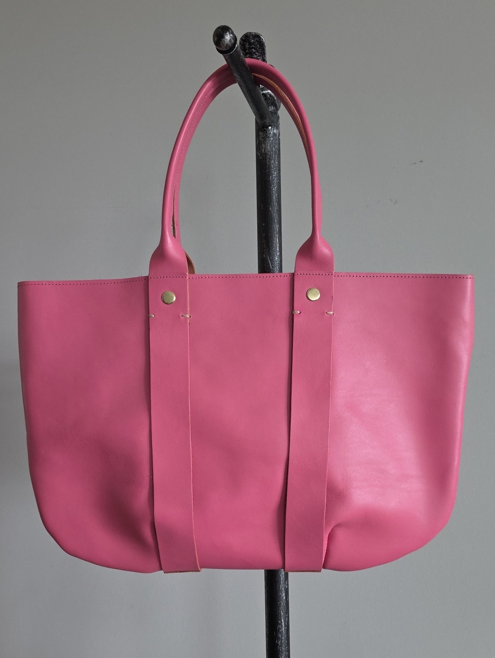 Rare Clare V. La Tropezienne Pink Leather Tote - Picture 6 of 16